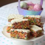 Fruity Pebbles Marshmallow Cereal Bars | Microwave Version - Grits and Gouda
