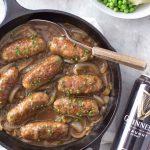 Homemade Irish Sausage with Onion Stout Gravy - Simply Whisked