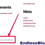 How To Remove Powered By WordPress From Footer | EndlessBlogger
