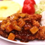 Pan-fried Pork Chop (Donkatsu) With Pineapple Sauce - Sprinkle Of Sesame