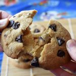 Crispy Chocolate Chip Cookies - two raspberries