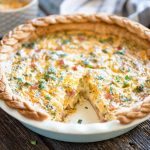 Mushroom and Leek Quiche recipe with optional Cauliflower Crust