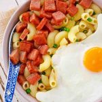 Macaroni and Spam Soup with Fried Egg - Scruff & Steph