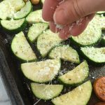 Mediterranean Sheet Pan Dinner with Sausage, Chickpeas, & Zucchini ~  Talking Meals