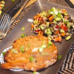 Microwave Miso Glazed Chicken and Vegetables