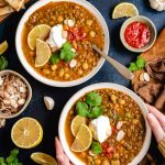Harira (Moroccan Chickpea and Lentil Soup) - Host The Toast
