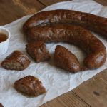 Finger Food Friday: Oven Roasted Boudin with Sweet and Tangy Dipping Sauce  | Raised on a Roux