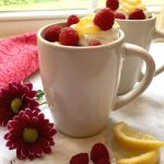 Personal Raspberry and Lemon Mug Cake