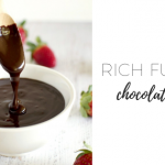 Rich fudgey chocolate sauce - perfect for dipping or topping baked goodies