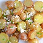 Cheesy Garlic & Herb Microwave Potatoes - Crunch & Cream