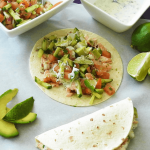 Salmon Tacos with Cucumber and Tomato Salsa - Feed Your Sole
