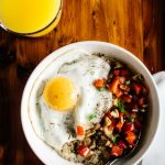 Savory Oatmeal with Cheddar and Fried Egg | Healthy Nibbles by Lisa Lin