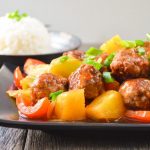 Tangy Sweet & Sour Meatballs: great party app! -Baking a Moment