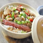 Clay Pot Rice with Black Bean Ribs & Chinese Sausage
