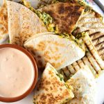 Creamy Vegan White Bean Quesadilla | With Smokey Chipotle Dip - Broke  foodies