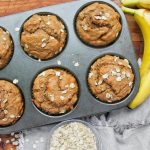 Whole Wheat Banana Peanut Oat Muffins - My Body My Kitchen