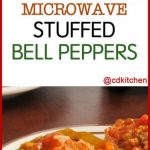 Microwave Stuffed Bell Peppers - A microwave version of stuffed bell peppers  made with ground bee… in 2020 | Stuffed peppers, Microwave recipes dinner,  Stuffed bell peppers
