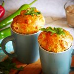 Arugula goat cheese mug cakes; vegetarian - PassionSpoon recipes