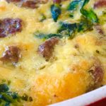 Easy Sausage, Spinach, and Cheddar Breakfast Casserole - amycaseycooks