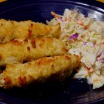 Crunchy chicken tenders, quick coleslaw a perfect match