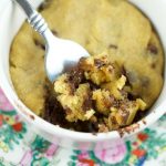 Chocolate Chip Cookie Mug Cake - Living on Cookies