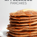 Applesauce Pancakes (grain free + 17g protein!) - Fit Foodie Finds