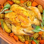 Roast Chicken in a Clay Baker - Lemony Thyme Lemony Thyme