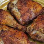Cook chicken thigh with bone in microwave for 5 minutes 30 seconds
