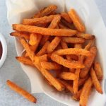 Frozen Sweet Potato fries in Air fryer. - Air Fryer Yum