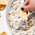 HOT SPINACH & ARTICHOKE DIP - Deliciously Sprinkled
