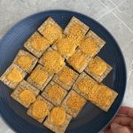 My lunch: microwaved cheese on crackers: shittyfoodporn