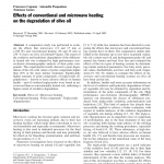 PDF) Effect of conventional and microwave heating on the degradation of  olive oil