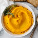 Roasted Butternut Squash Mash with Buttery Rosemary Pecans - food to glow