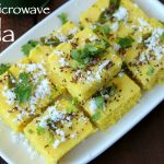 dhokla in microwave | instant dhokla recipe | microwave gujarati dhokla