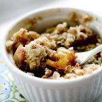 Apple Crisp in a Mug - Microwaved with Fresh Apples. Dessert for One.