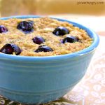 Vegan Blueberry Oat Mug Muffin {gluten-free, oil-free} | power hungry