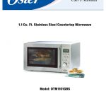 OSTER OTM1101GBS USER MANUAL Pdf Download | ManualsLib