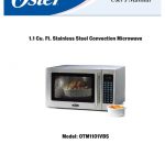 OSTER OTM1101VBS USER MANUAL Pdf Download | ManualsLib