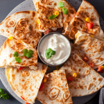 Blue Cheese Mushroom Quesadilla