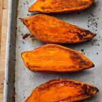 oven roasted sweet potato halves - Marin Mama Cooks