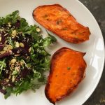 oven roasted sweet potato halves - Marin Mama Cooks