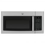 GE JVM1950DRBB 1.9 cu. ft. Over-the-Range Microwave Oven with 400 CFM  Venting System, 1,100 Cooking Watts, Sensor Cooking and Steam Cook Button:  Black