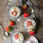 Strawberry Rhubarb No Bake Cheesecake - Foodness Gracious