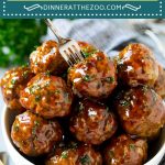 Sweet and Sour Meatballs (Slow Cooker) - Dinner at the Zoo