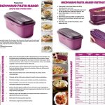 TUPPERWARE MICROWAVE PASTA MAKER INSTRUCTIONS MANUAL Pdf Download |  ManualsLib