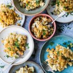Stuffing Topped Mac n Cheese with Turkey Leftovers - Foodness Gracious