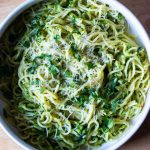 Pesto zucchini noodles with burrata; 15 min recipe - PassionSpoon recipes