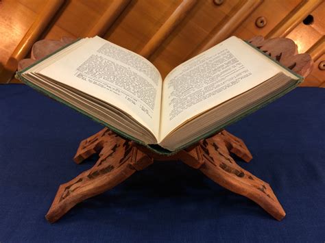 Unique Wooden Carved Folding Book Stand