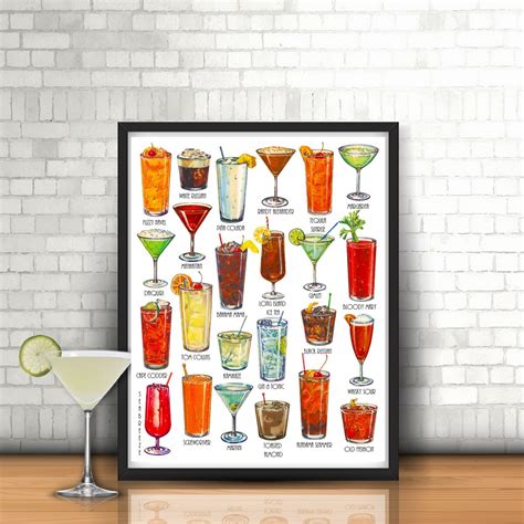 Cocktail Drinks Poster