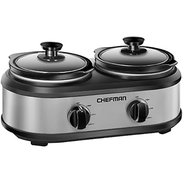 Chefman RJ15-125-D Double Slow Cooker & Buffet Server